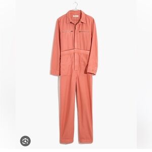 Madewell Blush Pink Coral LongSleeve Zipper Jean
Jumpsuit Size xs